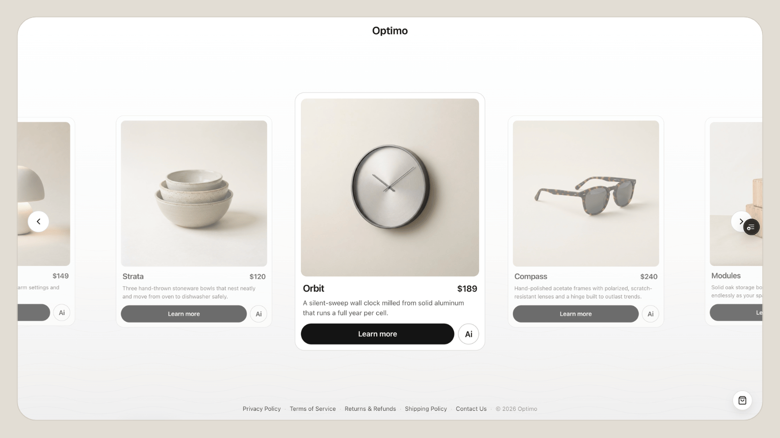 Optimo V1 template